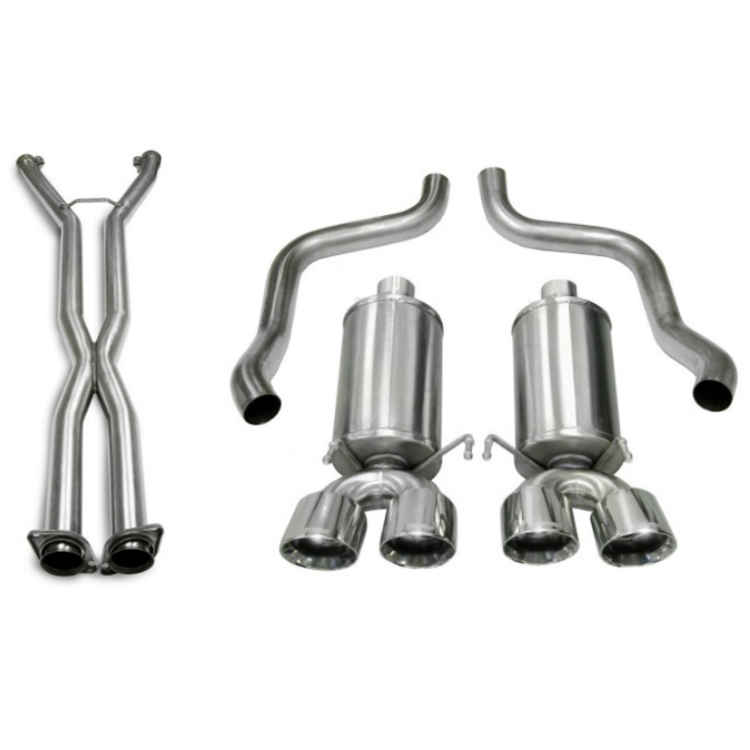 Corsa Chevrolet Corvette C6 EXTREME Exhaust With XPipe 3.5in Tips