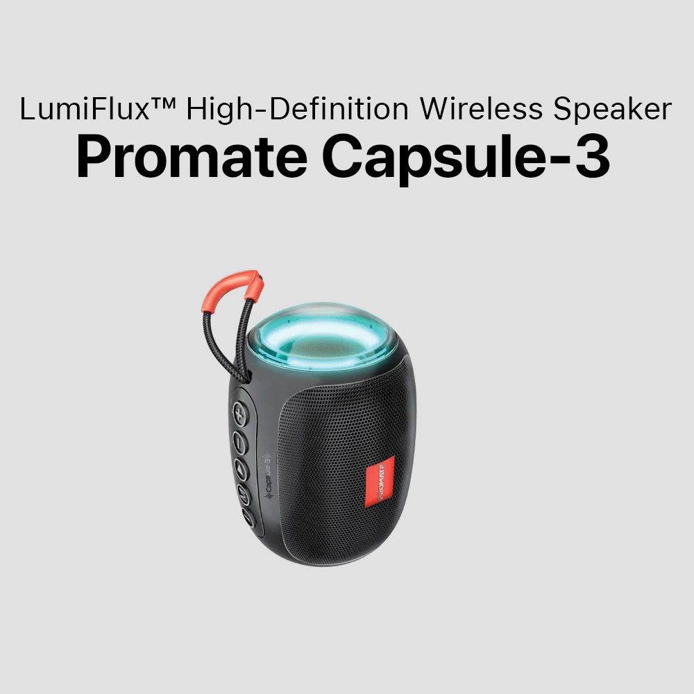 Promate Capsule3 LumiFlux™ HighDefinition Wireless Speaker
