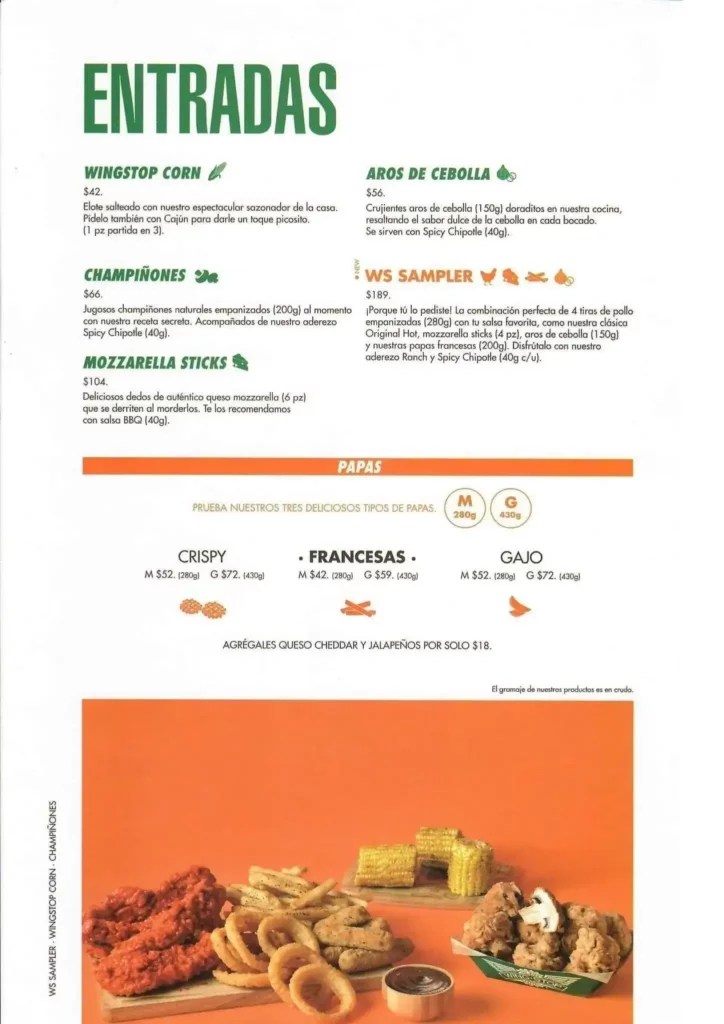 Wingstop Menú Precios México Actualizado (octubre 2024)