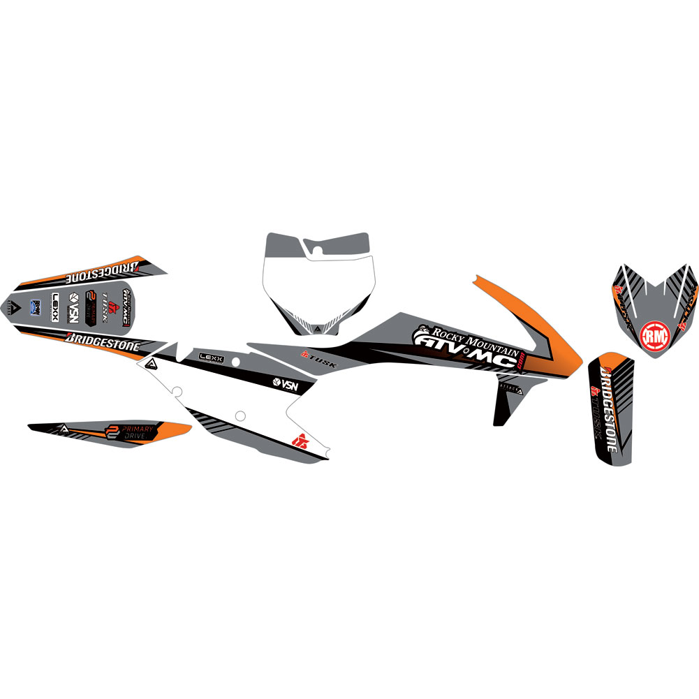 Attack Graphics Turbine Complete Bike Graphics Kit Fits KTM 250 XCF