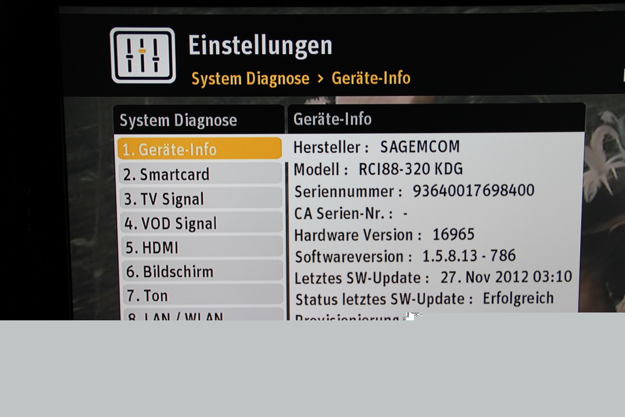 Geräte Info HD Receiver Kabel Deutschland MY DIGITAL HOME