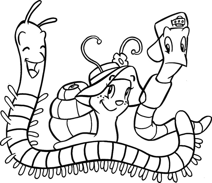 Ausmalbild Tausendfüßler und Gedanken über Pokemons und Aliens