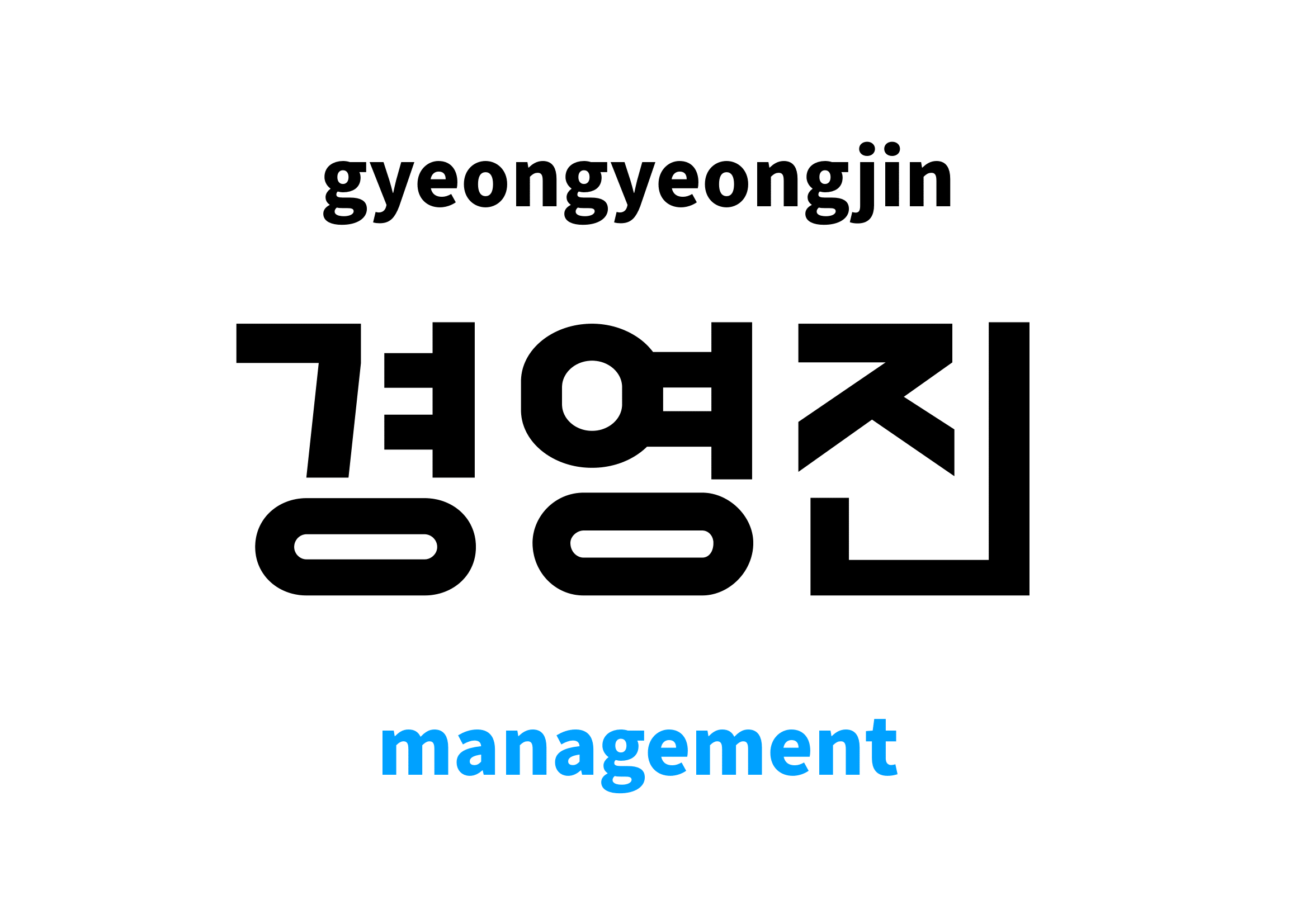 management in Korean 경영진's meaning and pronunciation