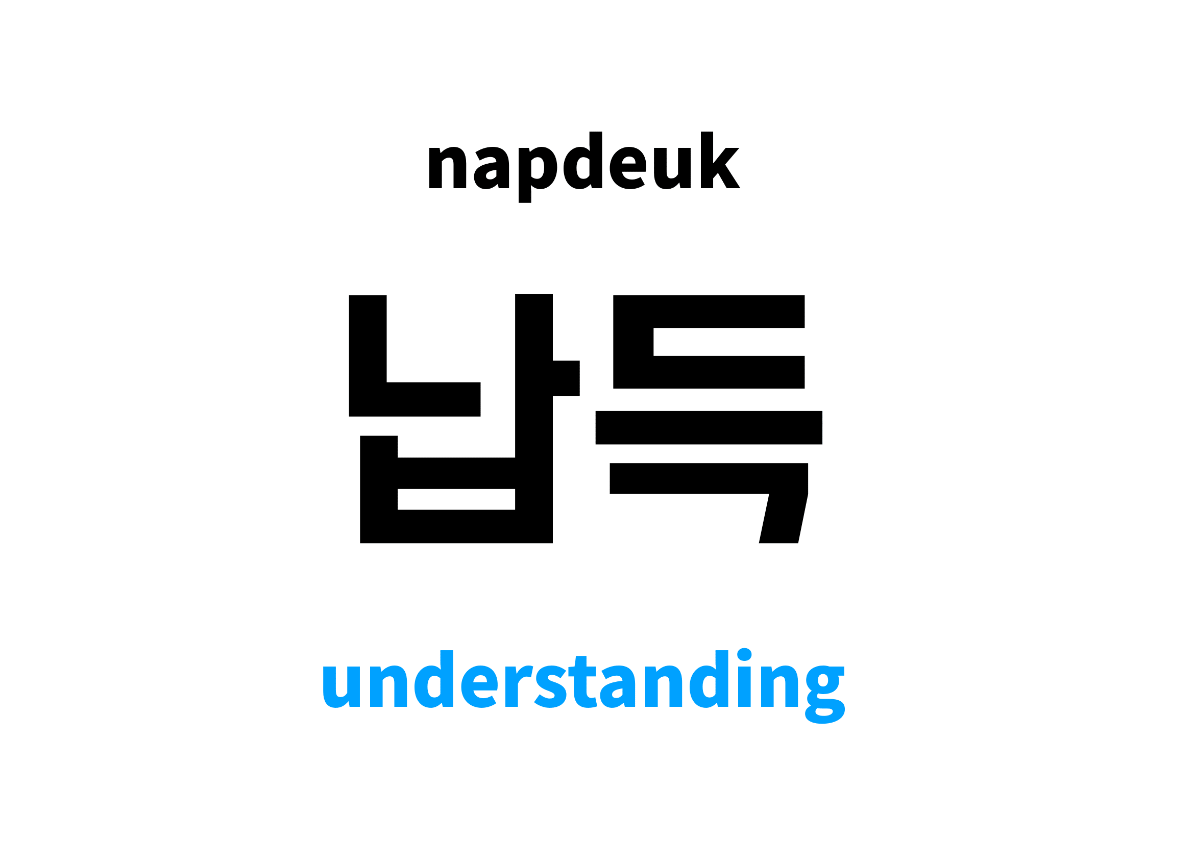 understanding in Korean 납득's meaning and pronunciation