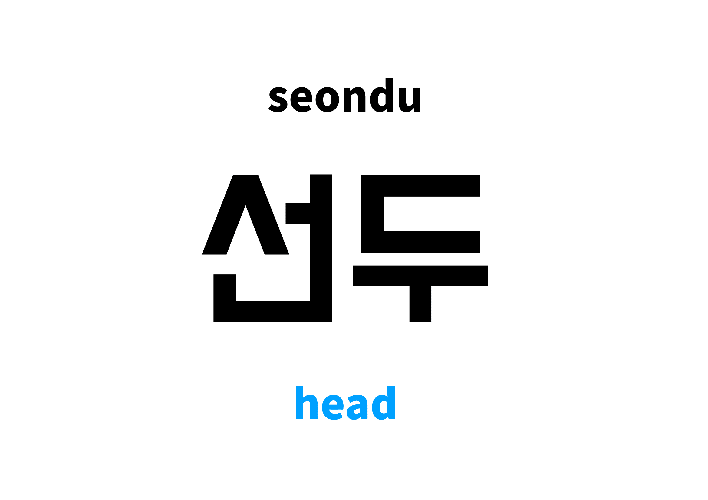 head in Korean 선두's meaning and pronunciation