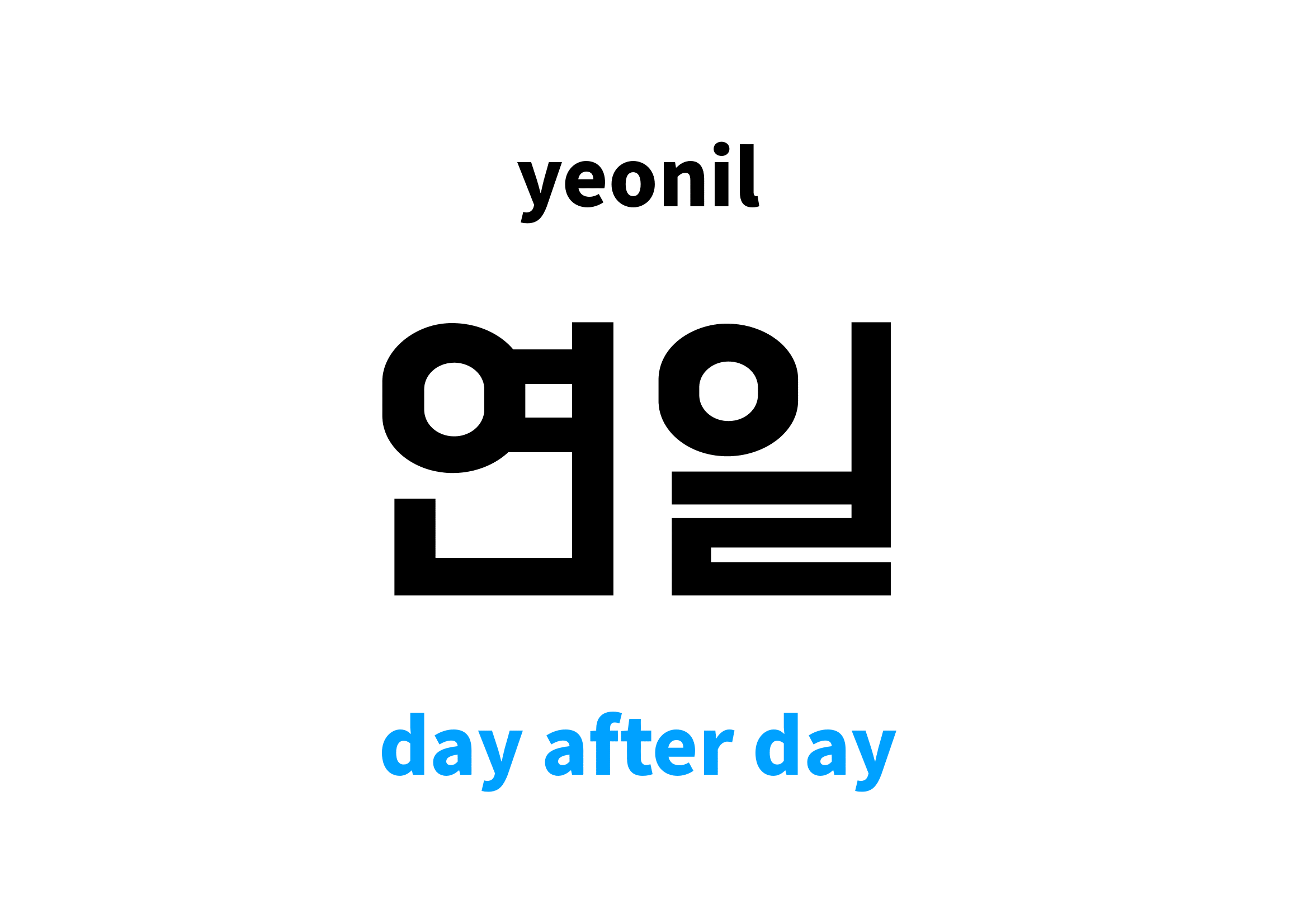 day after day in Korean 연일's meaning and pronunciation