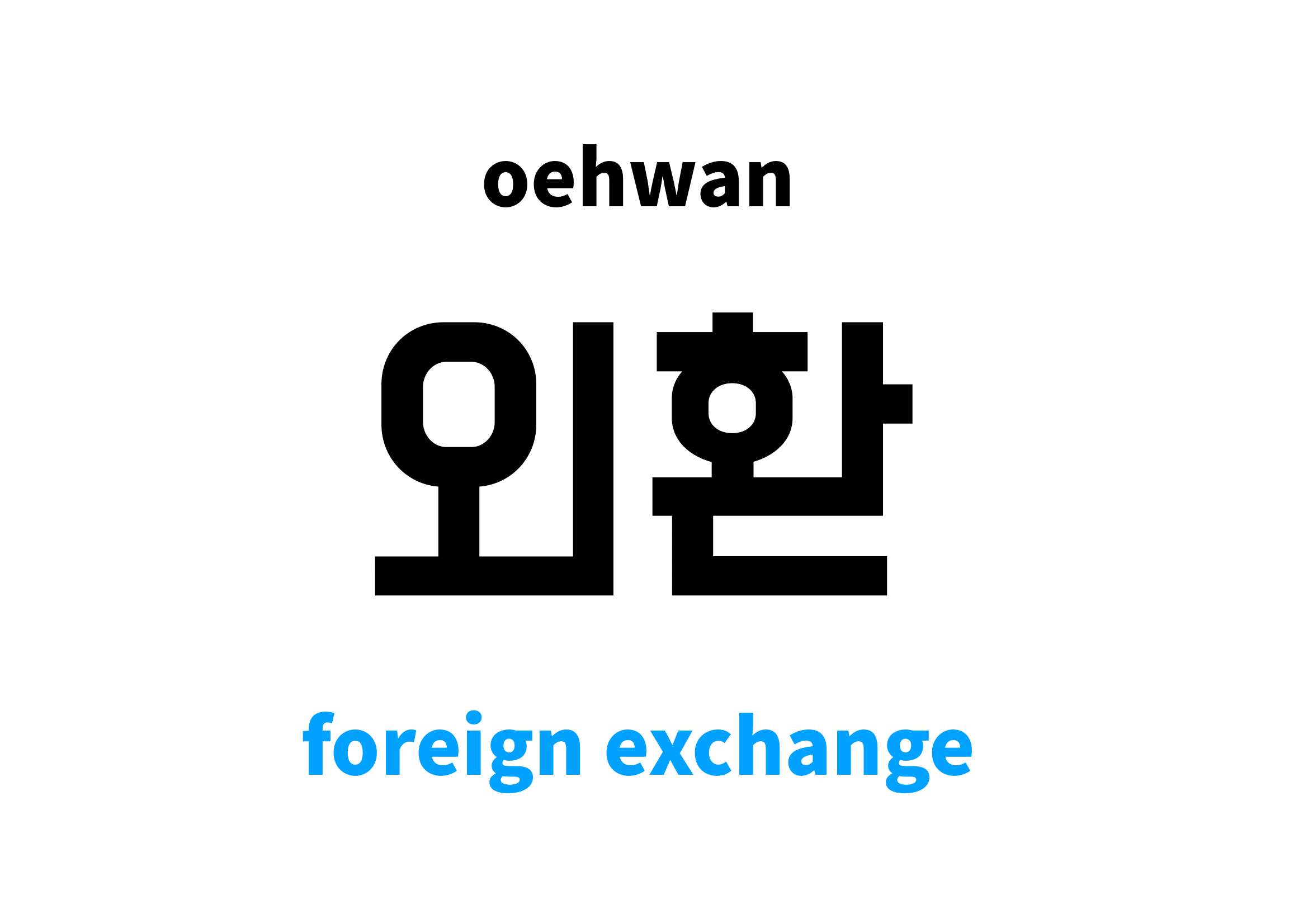foreign exchange in Korean 외환's meaning and pronunciation