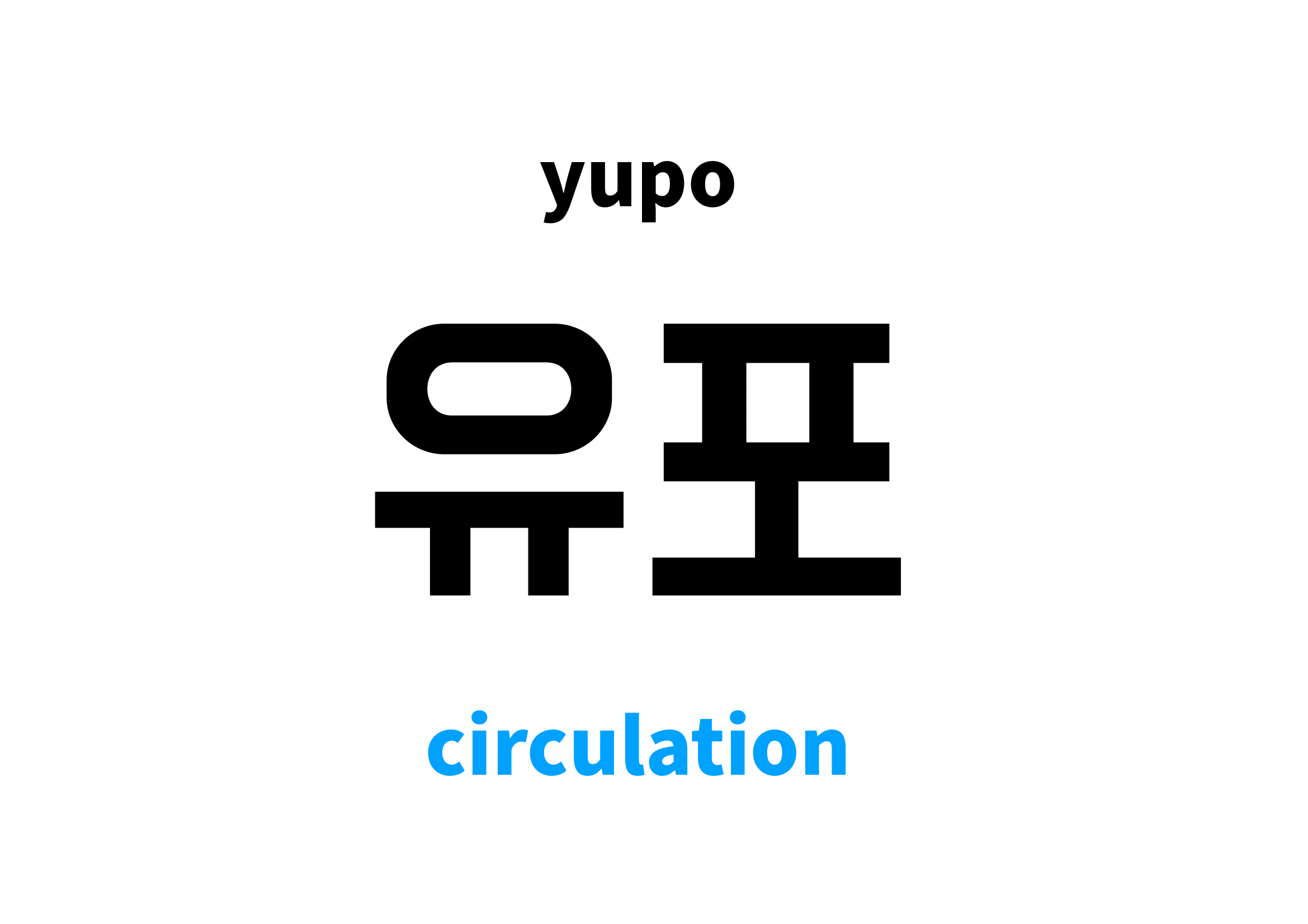 circulation in Korean 유포's meaning and pronunciation