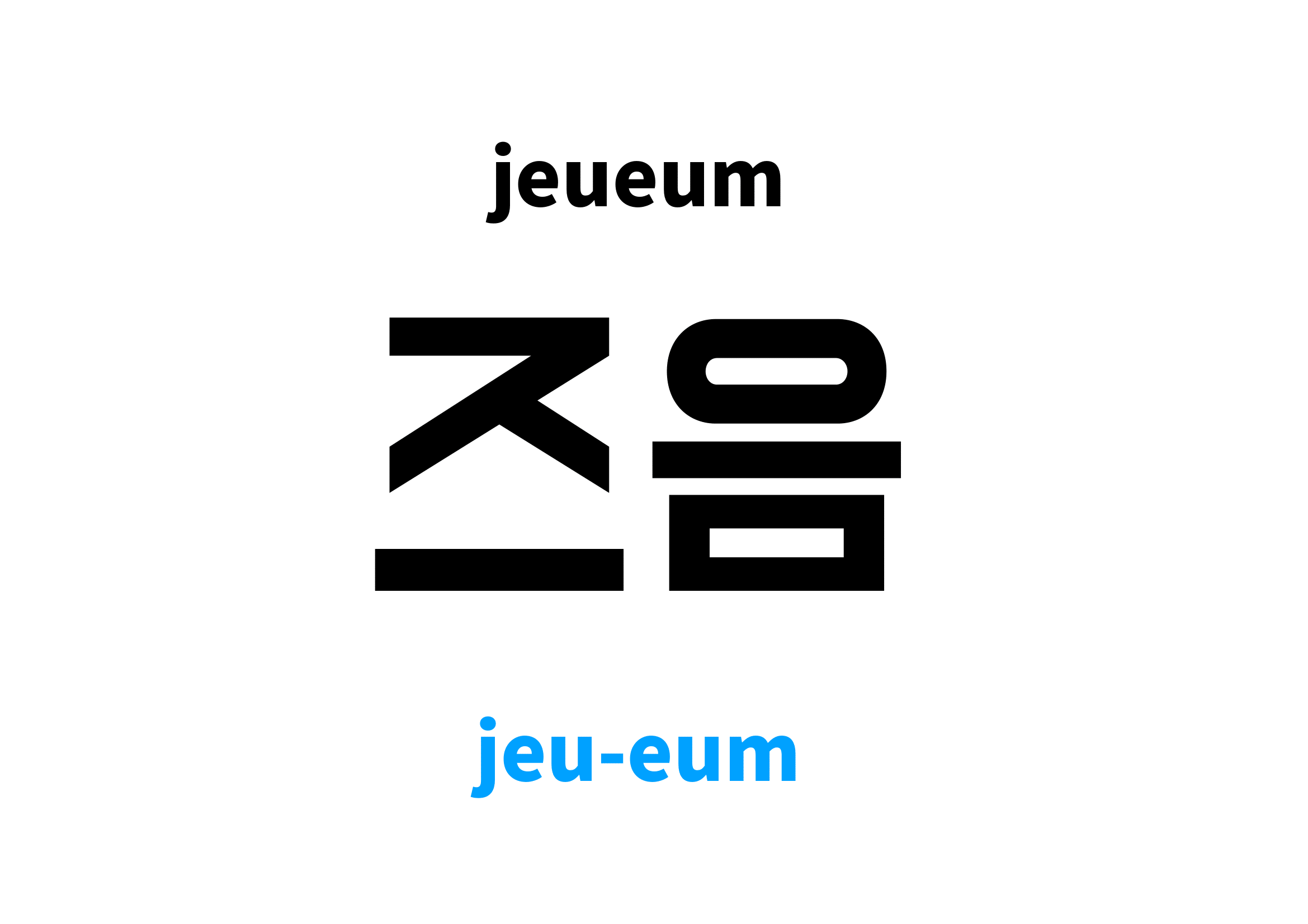 jeueum in Korean 즈음's meaning and pronunciation