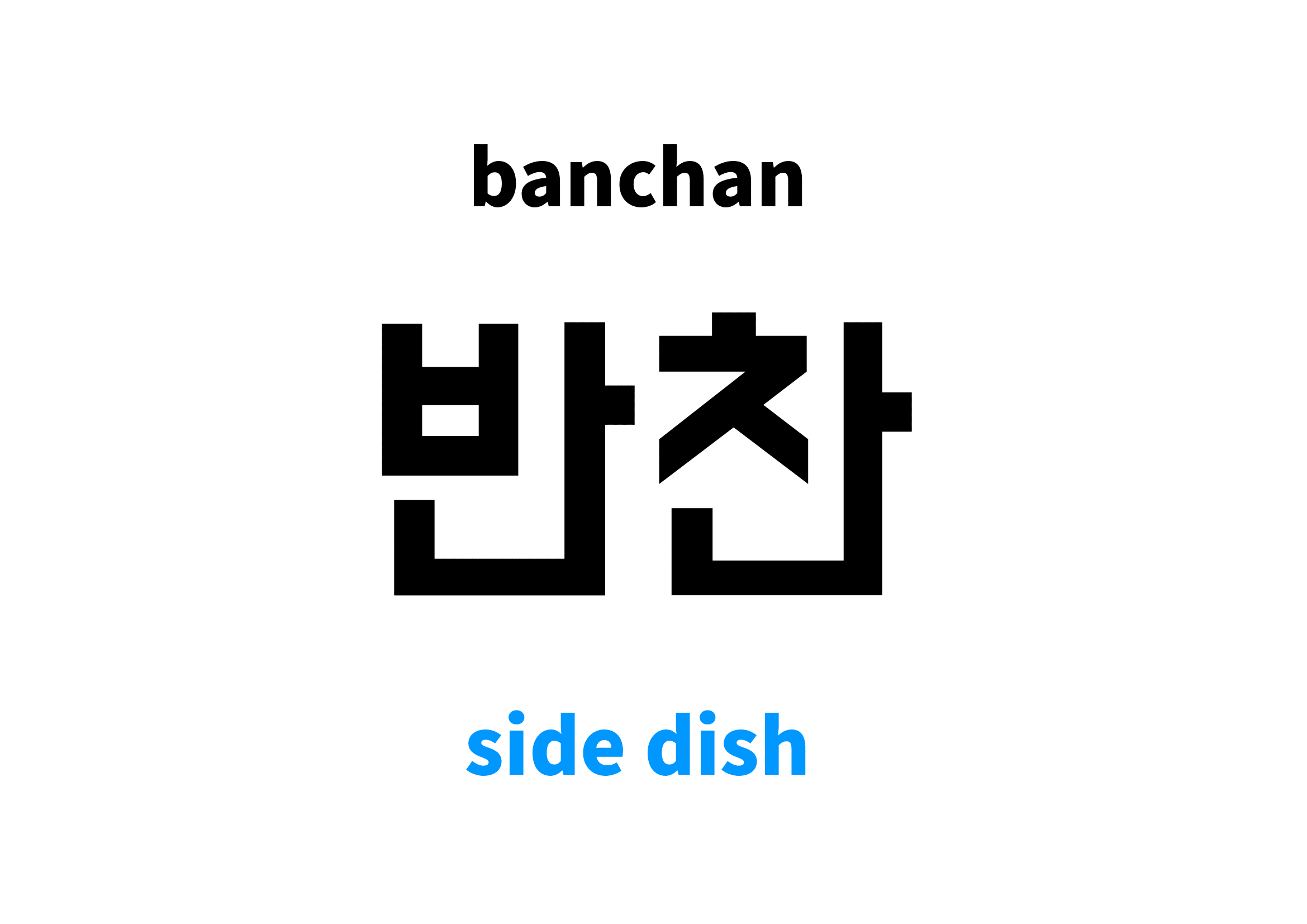 Side Dish in Korean 반찬's meaning and pronunciation