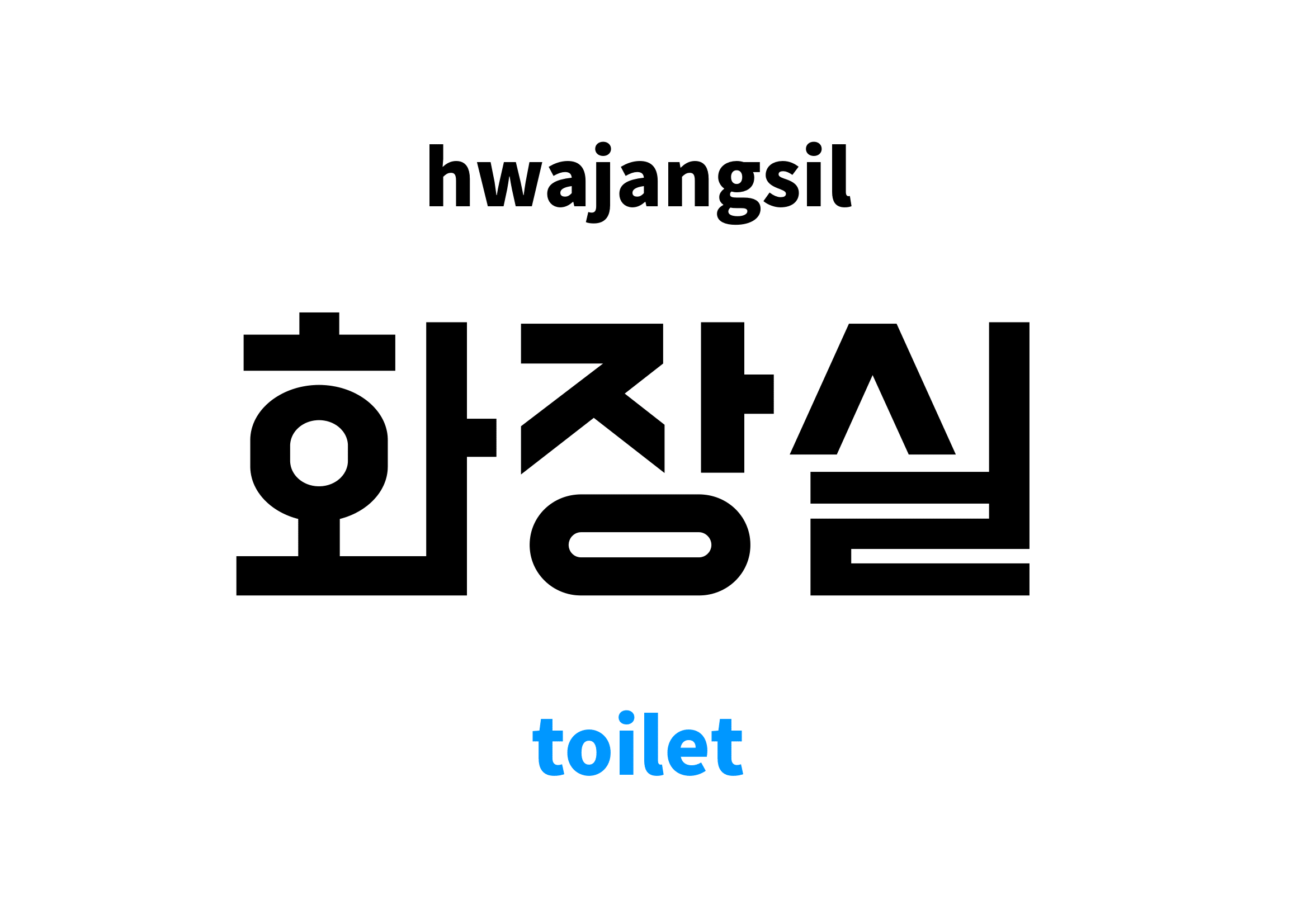 Toilet in Korean 화장실's meaning and pronunciation