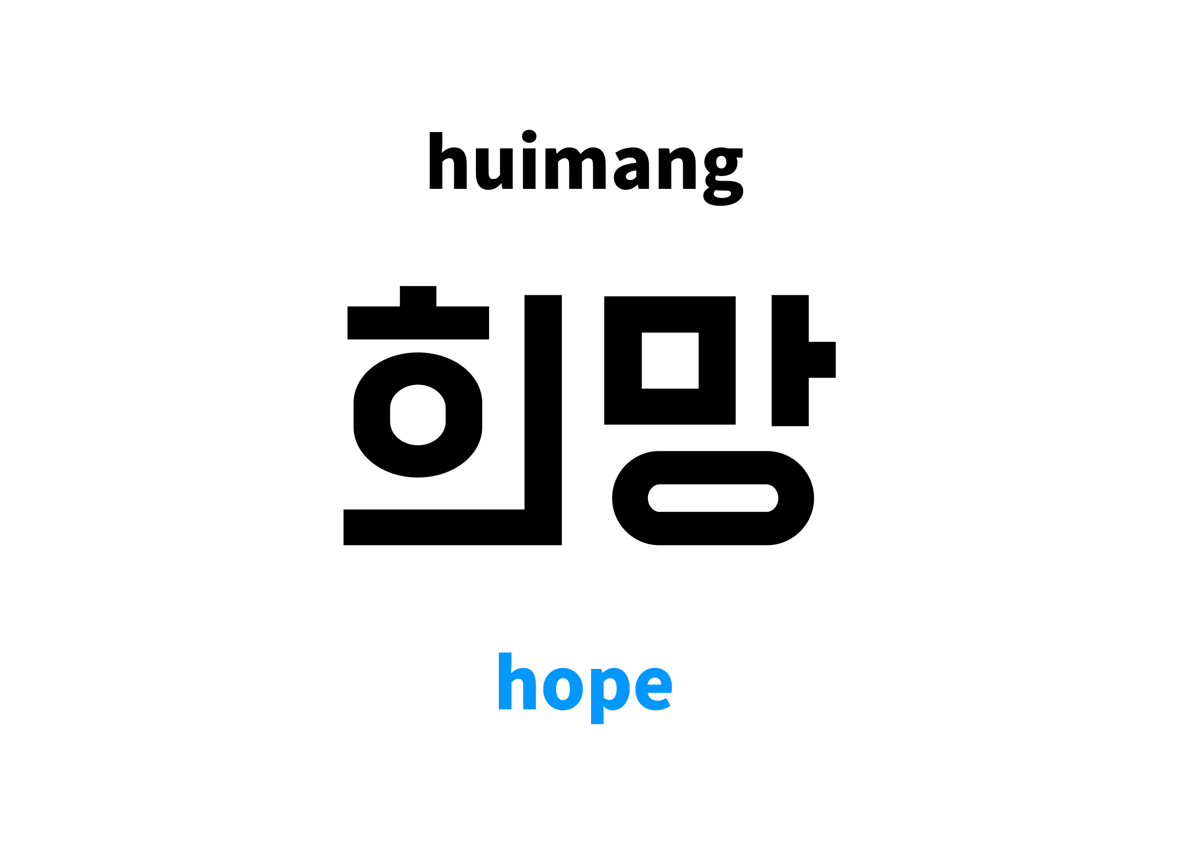 Hope in Korean 희망's meaning and pronunciation