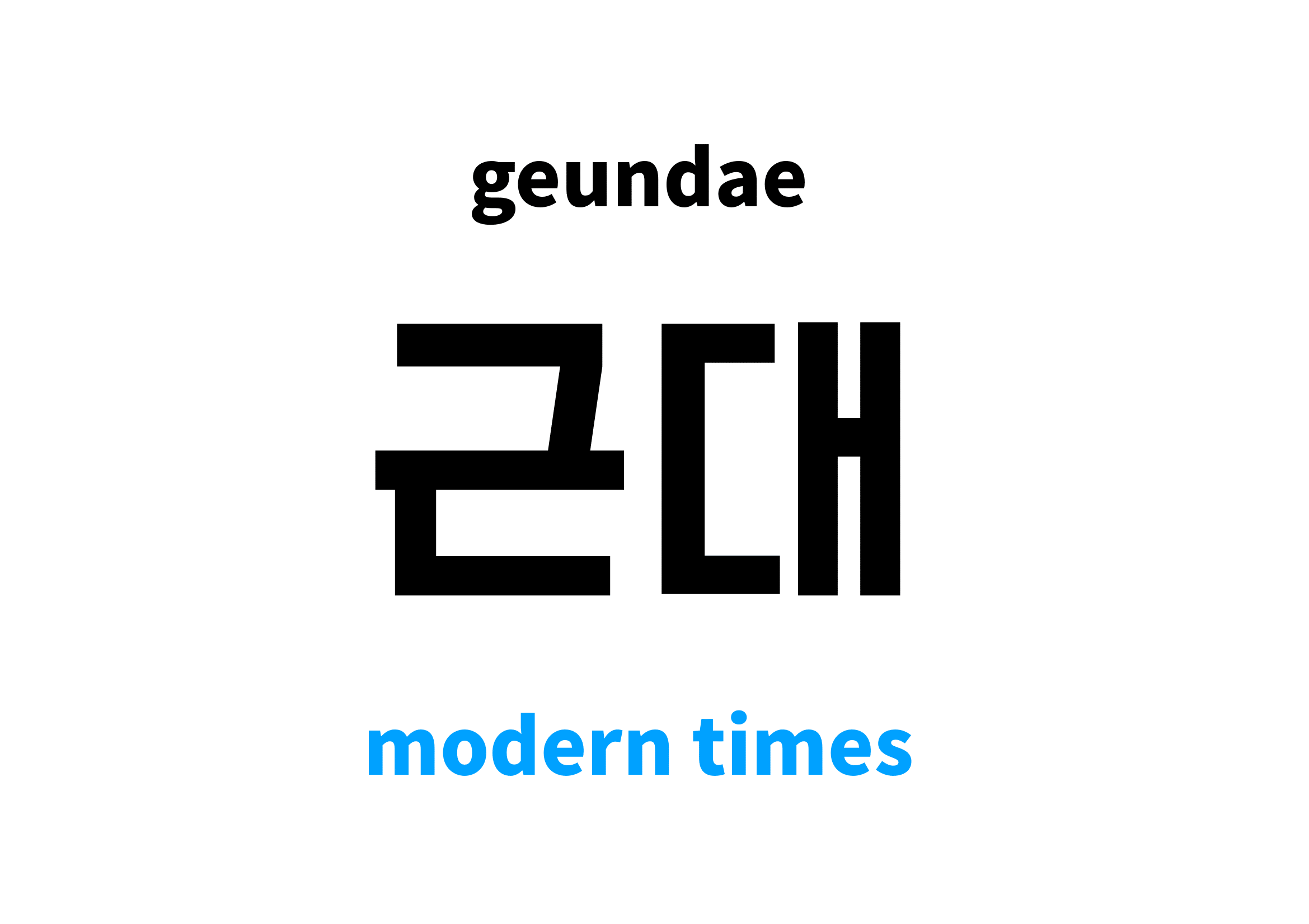 modern times in Korean 근대's meaning and pronunciation