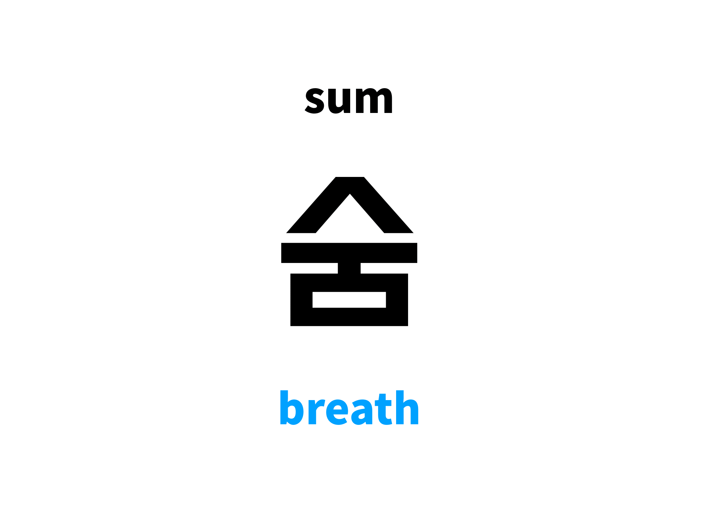 breath in Korean 숨's meaning and pronunciation