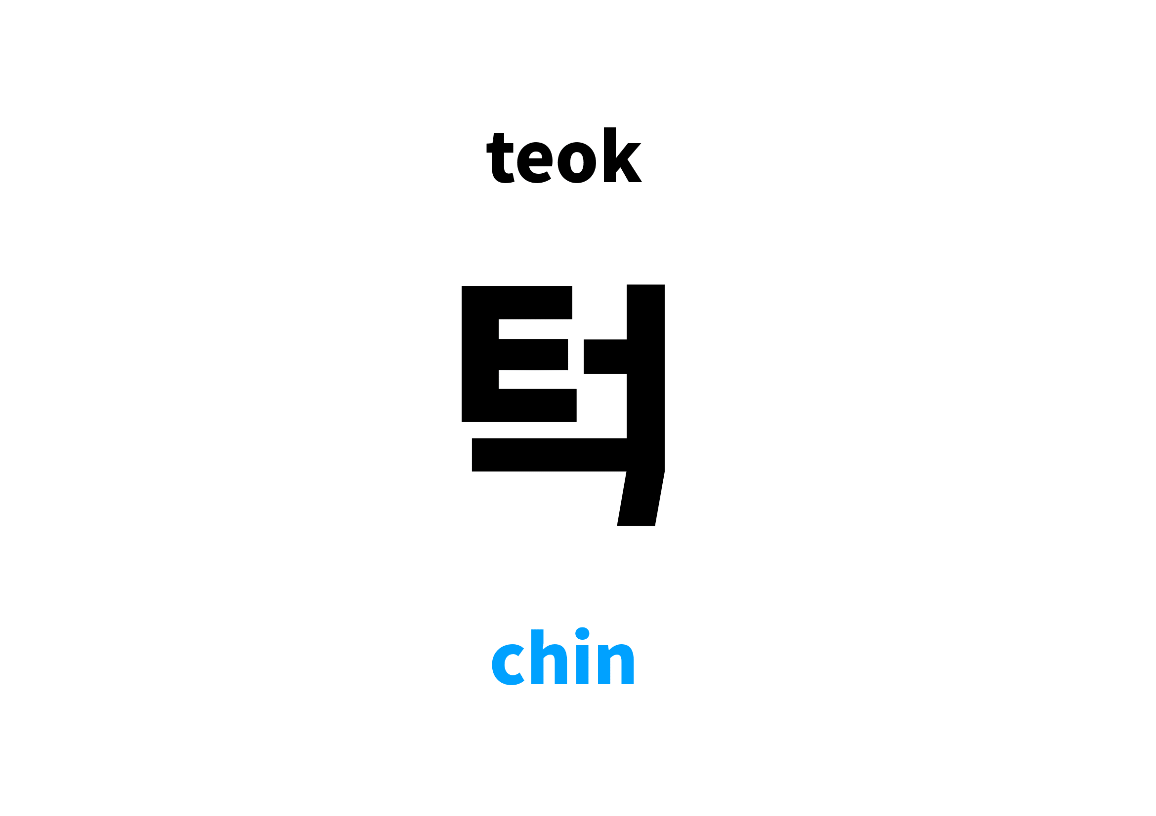 chin in Korean 턱's meaning and pronunciation