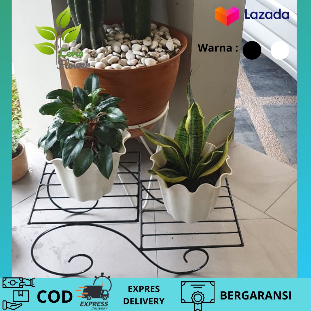 Rak Pot Bunga Lazada 4 pcs hexagon pot bunga keramik