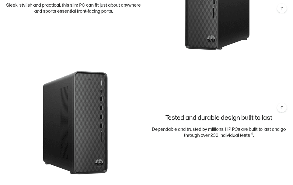 HP S01PF3007D Slim Desktop PC ( i313100, 8GB, 512GB SSD, Intel, W11