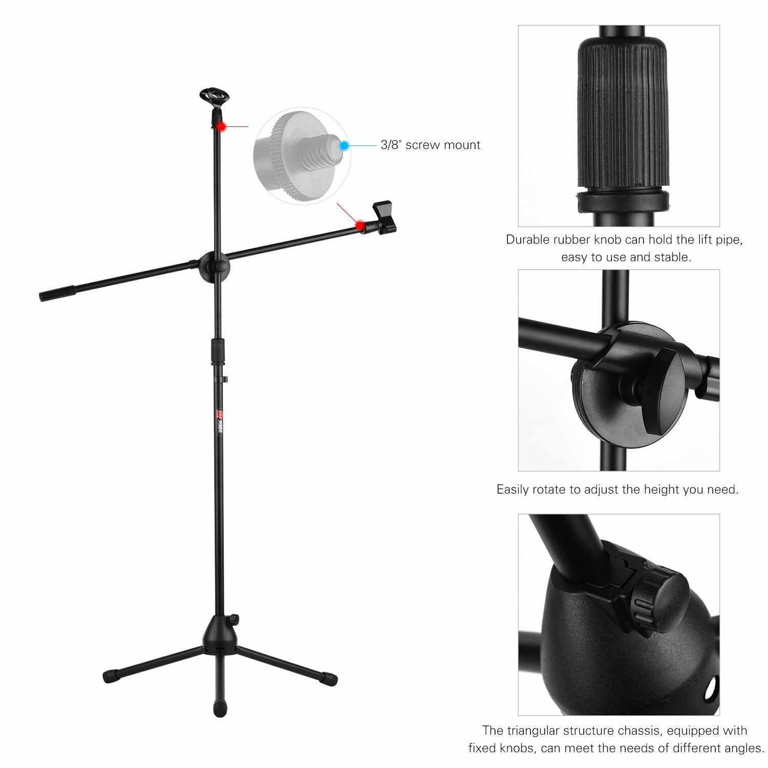 Best Selling Adjustable Collapsible Mic Stand Live Voice Tripod