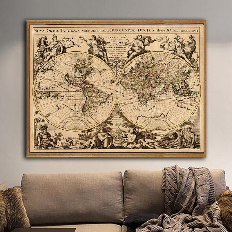 Vintage Map Wall Art Shop Vintage Map Wall Art Online - Jun 2022 | Lazada.com.my