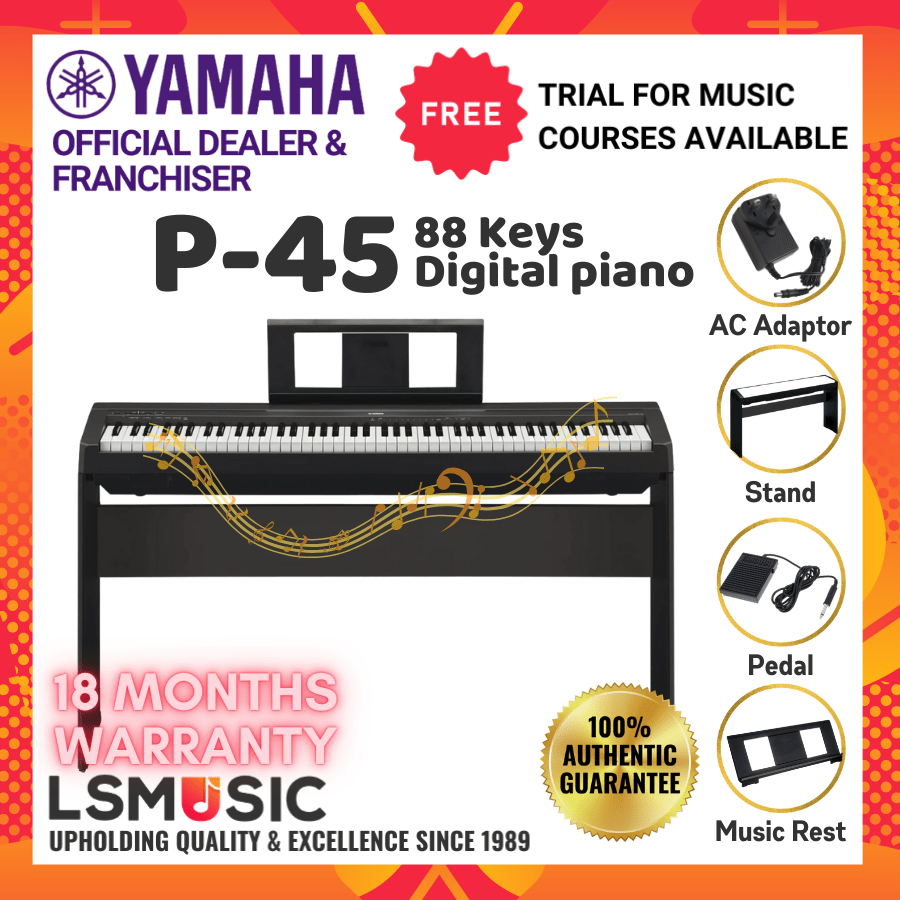 Yamaha P45 88 Keys Digital Piano ( P45 / P 45 / P45B ) Yamaha