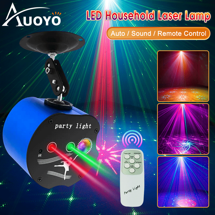 Auoyo Dj Disco Light Stage LED Laser Light Party Home Discoball Lamps