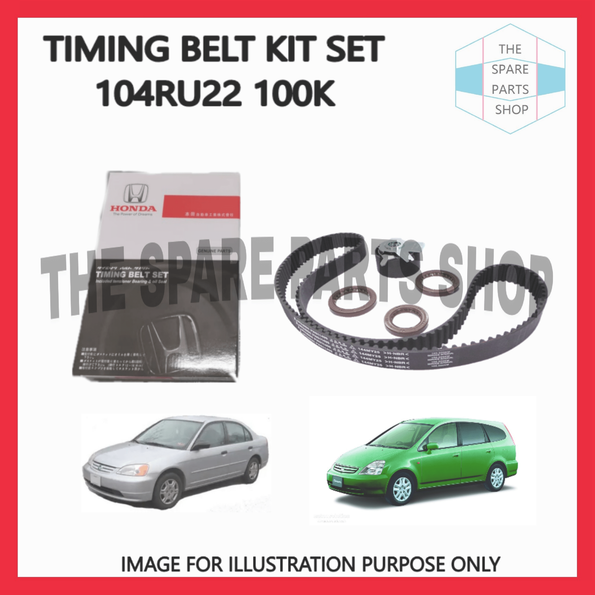 HONDA CIVIC 1.7 S5A STREAM TIMING BELT SET 100,000KM | Lazada
