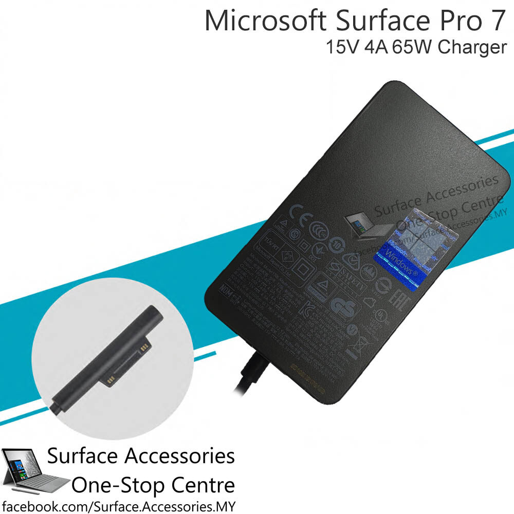 Malaysia Microsoft Surface Pro 7 65w 15v 4a Charger Model 1706 Microsoft Surface Pro 7 65w Adapter Microsoft Surface Pro 7 65w Charger Microsoft Surface Pro 7 Charger Adapter Microsoft 65w Adapter