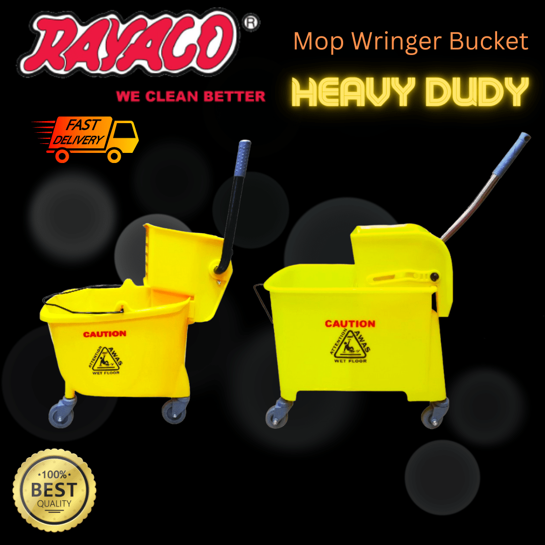 RAYACO Heavy Duty / Commercial Mop Bucket with Wringer 20Lt 32 Liters