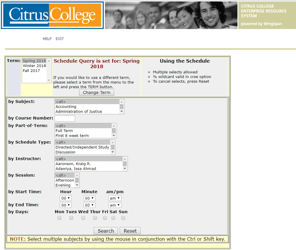 citrus college finals schedule fall 2023 Class Schedule Search | All Markets | My.citruscollege.edu