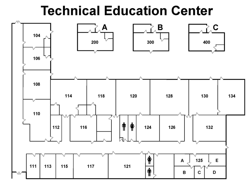 Technical Education Center Floor Plans Main View Tech Center