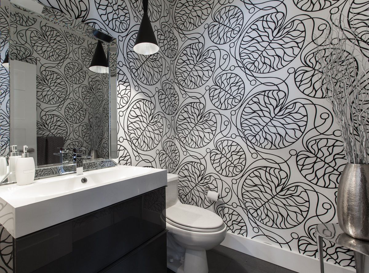Wallpaper in the Toilet Liquid or Washable in Khrushchevka, Design and