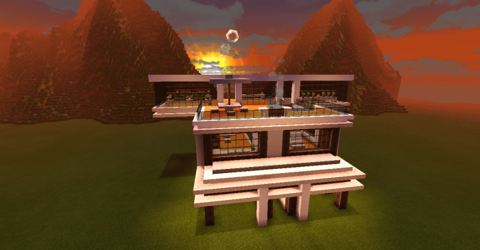 Create A House With A Function Command | Minecraft Pe Mods & Addons