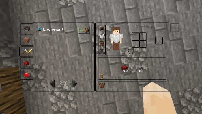Clear / Clean Java Inventory UI v2 New SMOOTH UI Minecraft PE Texture