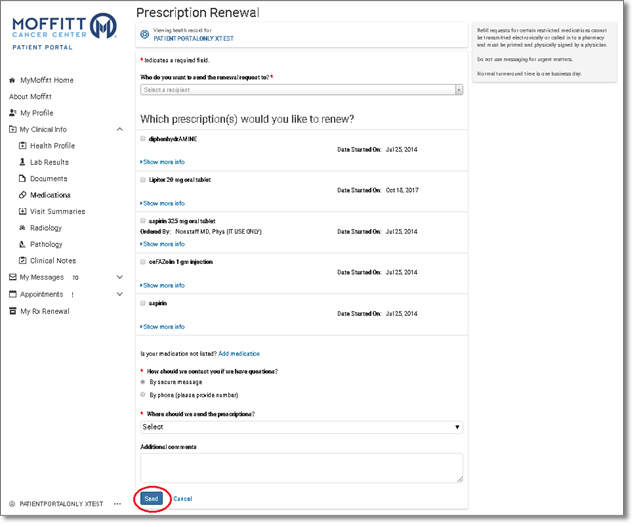 My Clinical Information MyMoffitt Patient Portal Tutorials