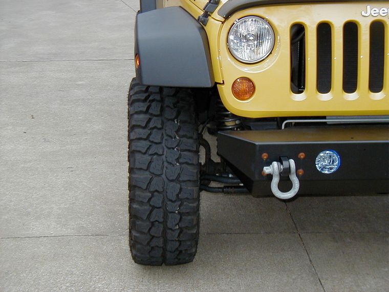 Rough Country 1.5" wheel spacers installed The top