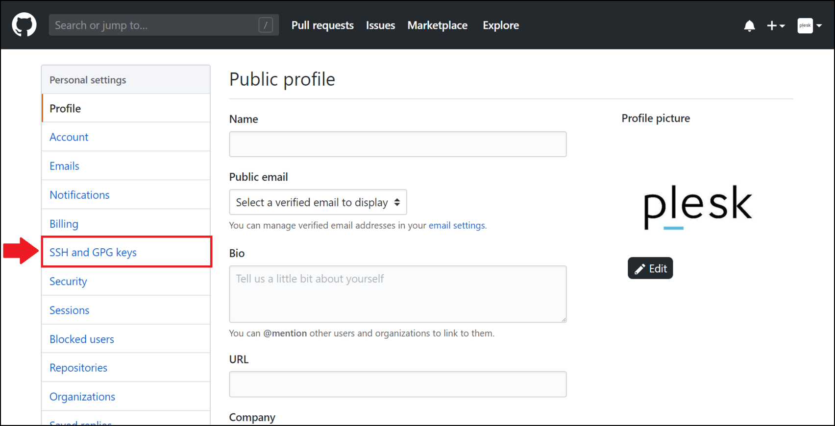 How to connect to private Github repositories using Plesk and Git