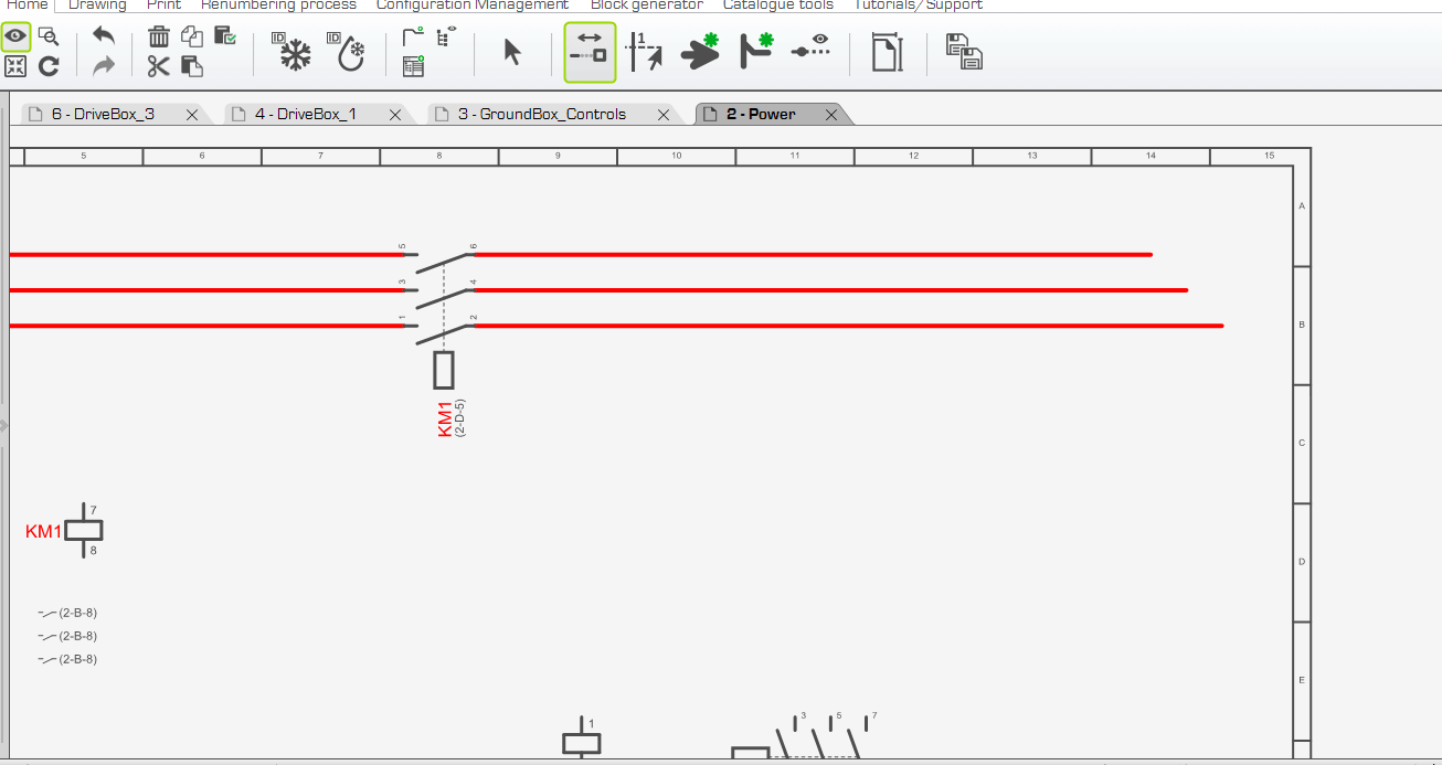 Cross reference customization SkyCAD