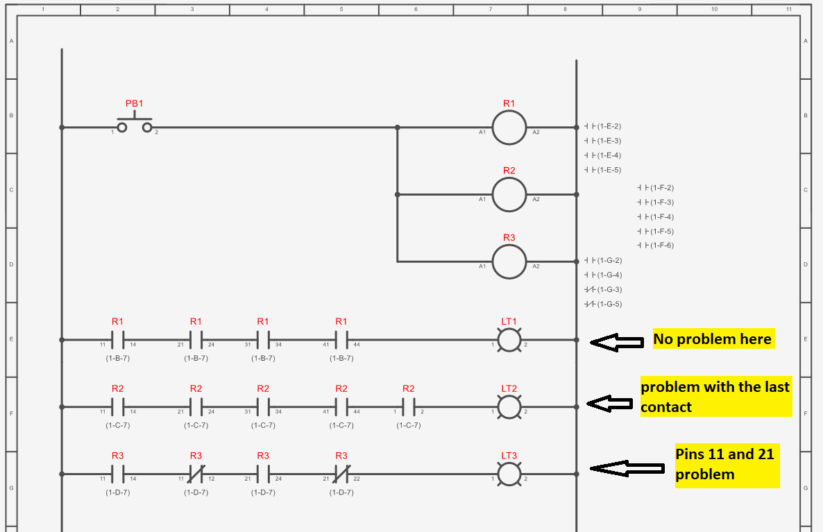 Relays and multiples relay contacts... SkyCAD