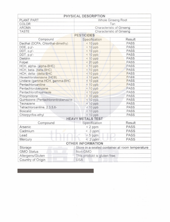Wisconsin American Ginseng (5 years)(S) Think Value