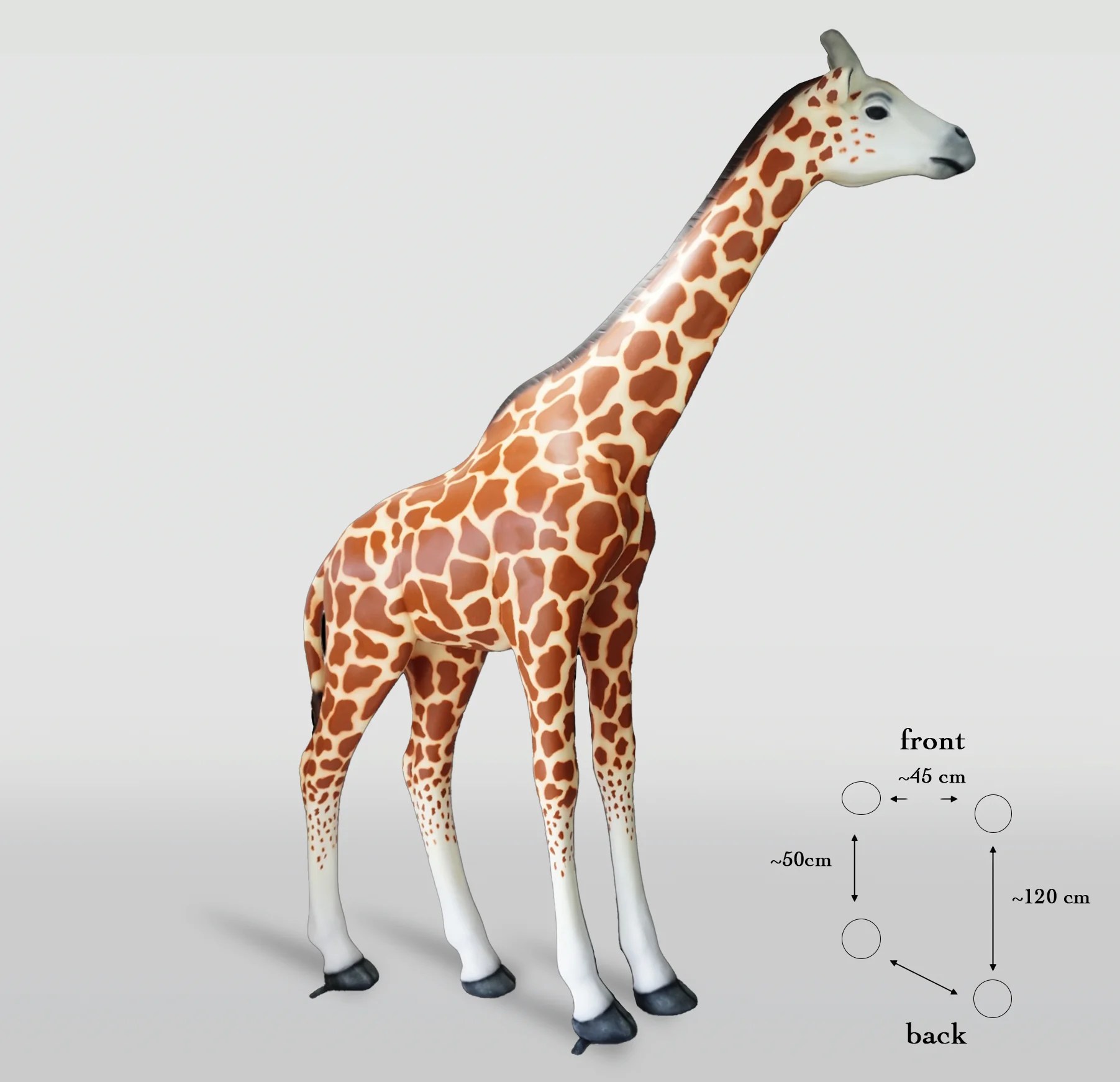 LifeSize Fiberglass Giraffe Sculpture 3DFORM