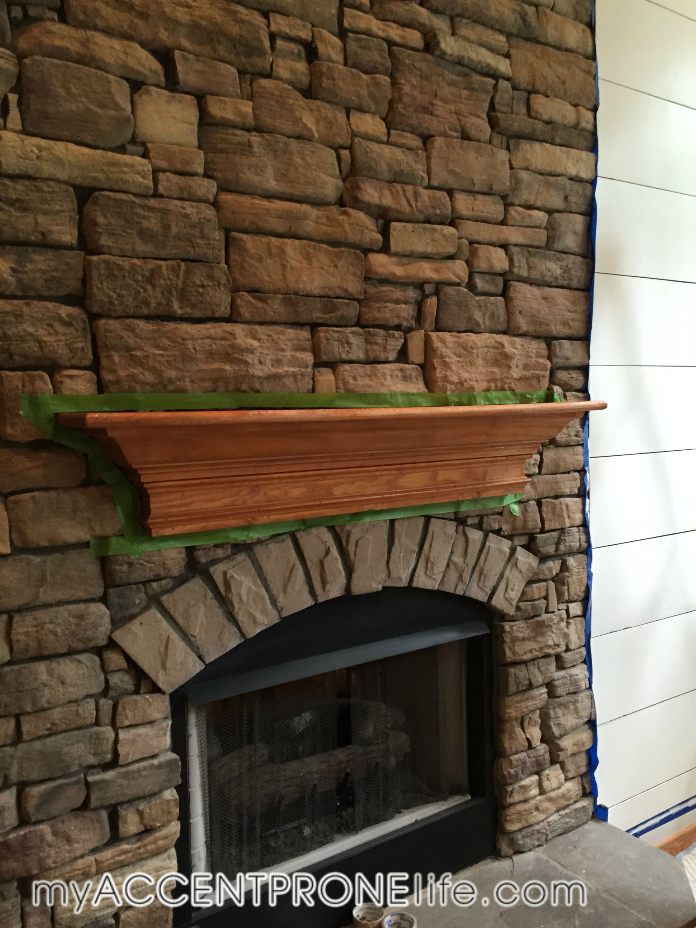 Covering Rock Fireplace With Shiplap Fireplace Ideas