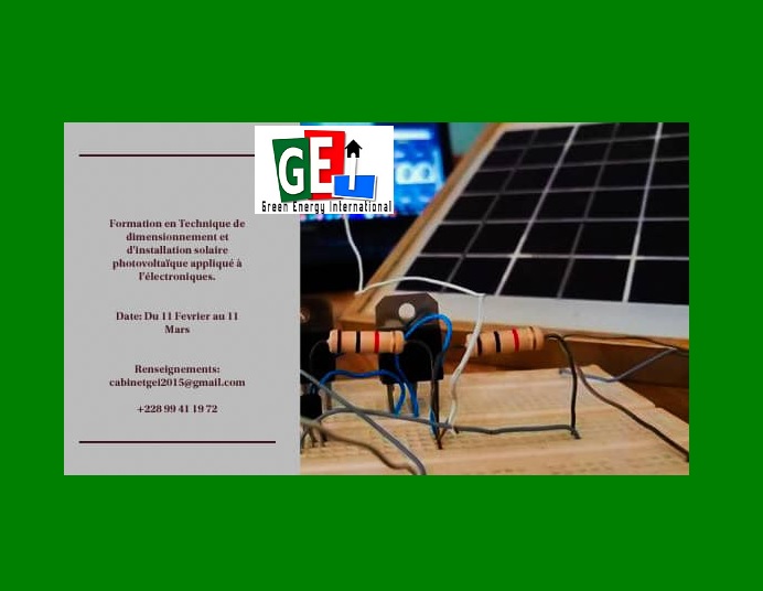 Le Cabinet Green Energy International Forme En Installation