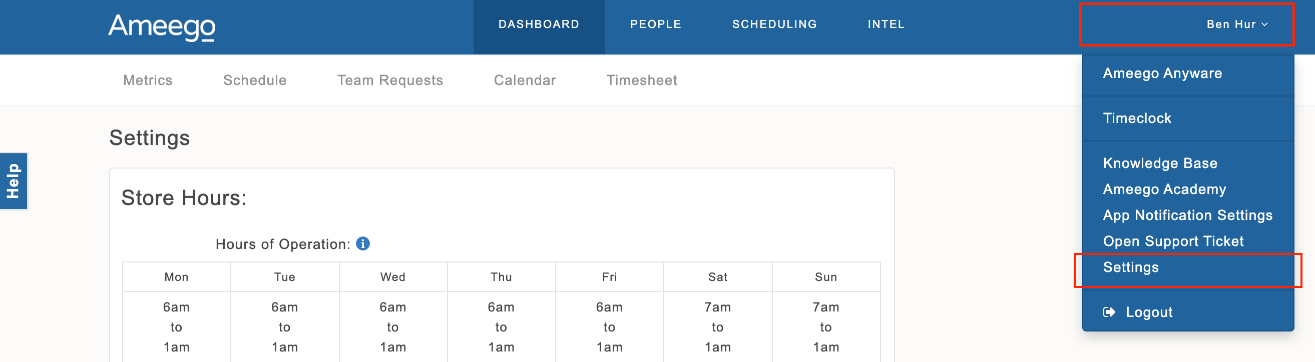 2. Global platform settings Ameego