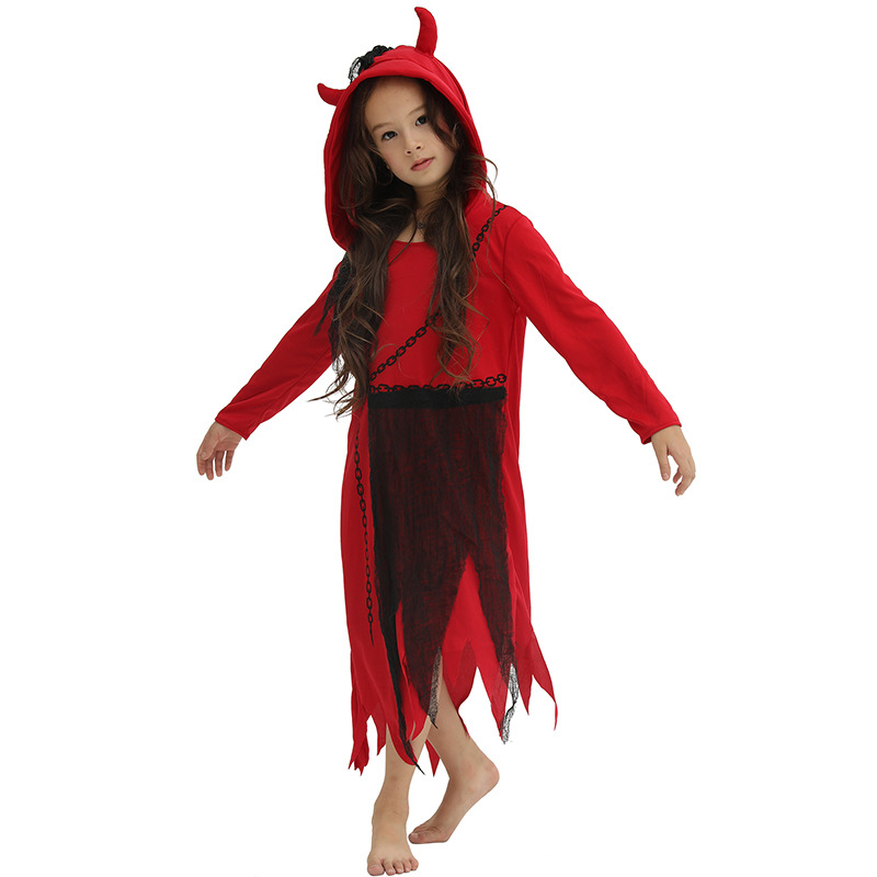 Girls Devil Halloween Costumes Kids Outfit MYanimec