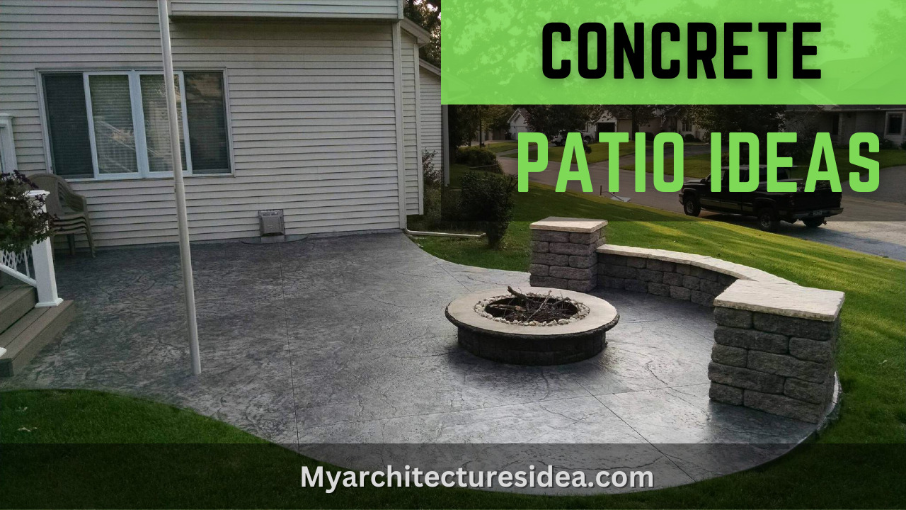 9+ Modern Concrete Patio Ideas on a Budget Stamped Backyard