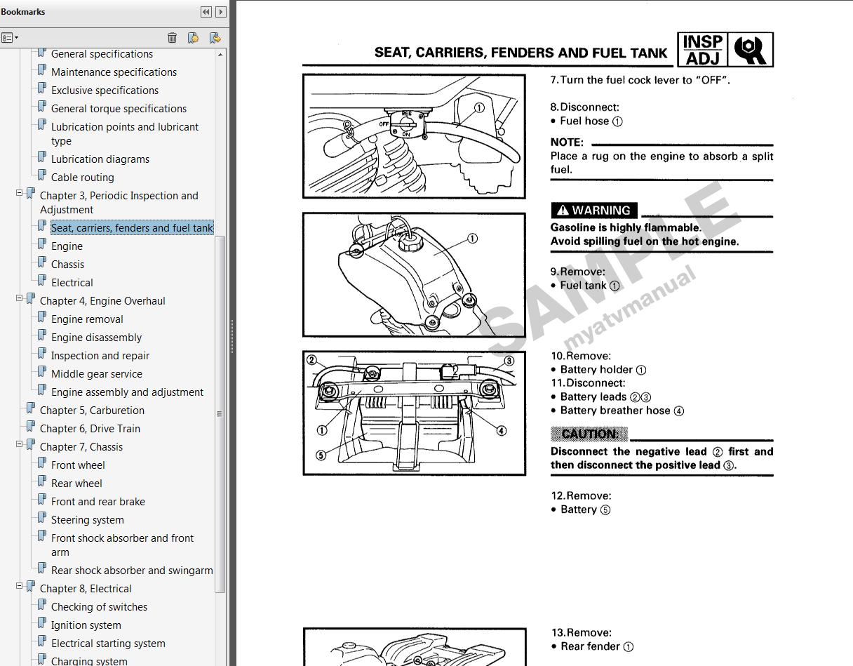 1995-2000 Yamaha Wolverine 350 4X4 Service Manual And Atv.