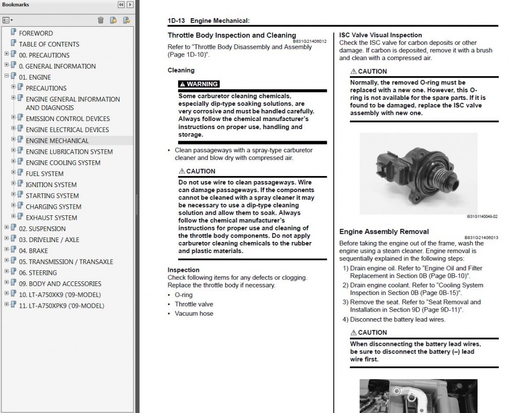 BEST 2008 Suzuki 750 King Quad Master Service Manual