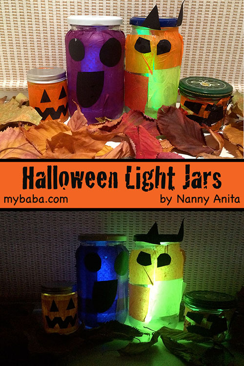 Halloween Light Jars Nanny Anita My Baba