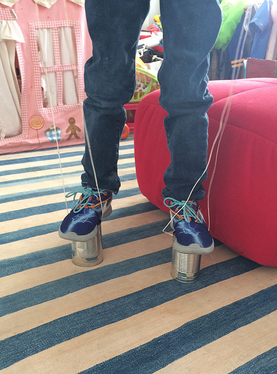 DIY Tin Can Monster Feet Stilts Nanny Anita My Baba