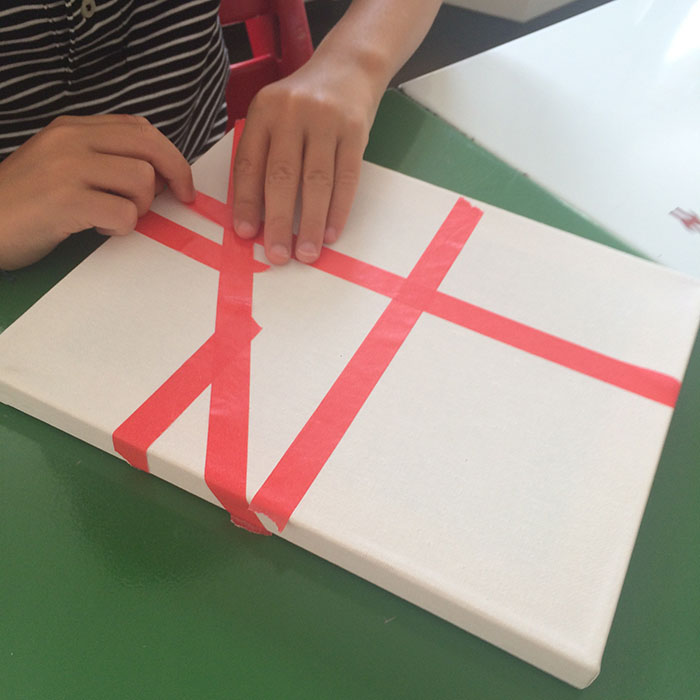 Tape Painting with Kids My Baba